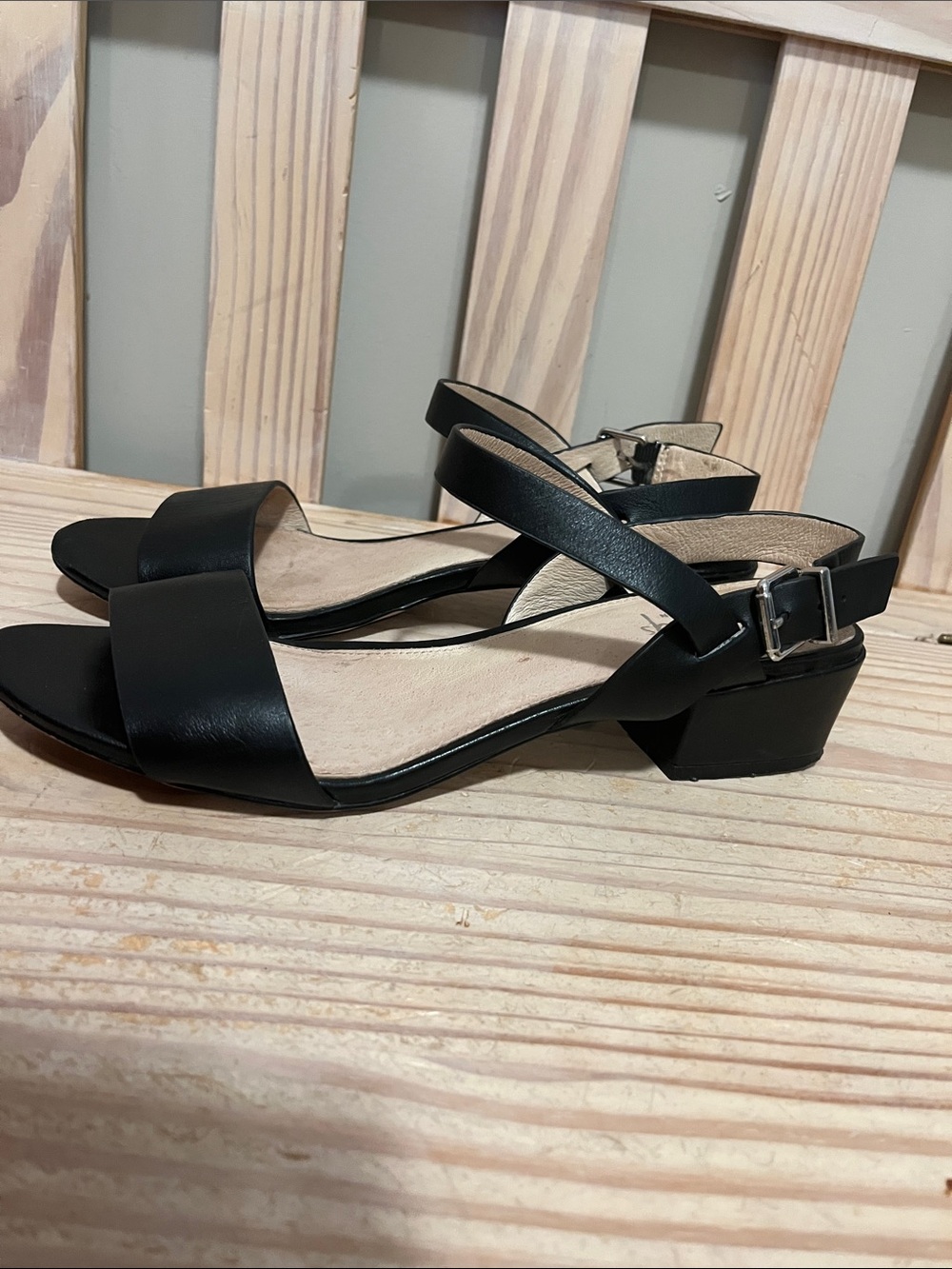 Shellys London Black Ankle-Strap Heeled Sandals - Picture 3 of 6